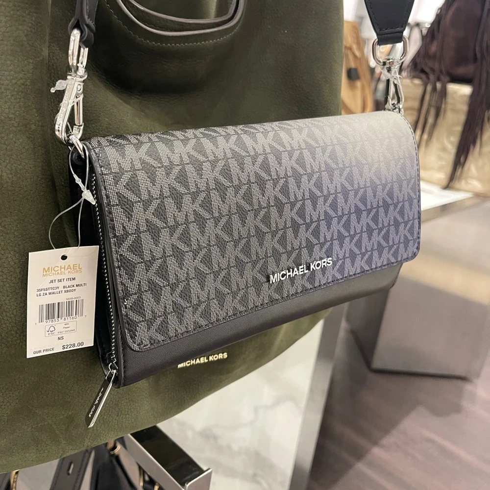 Michael Kors Black and Blue Crossbody Bag - Picture 4 of 16